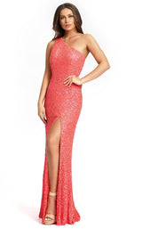 2 of 5 Mac Duggal 5059M Dress Hot-Pink