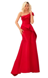 1 of 4 Tarik Ediz 50620 Dress Red