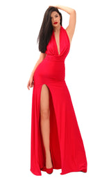 1 of 4 Tarik Ediz 50630 Dress Red