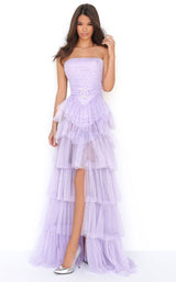 1 of 6 Tarik Ediz 50631 Dress Lilac