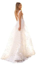 3 of 6 Tarik Ediz 50634 Dress Ivory