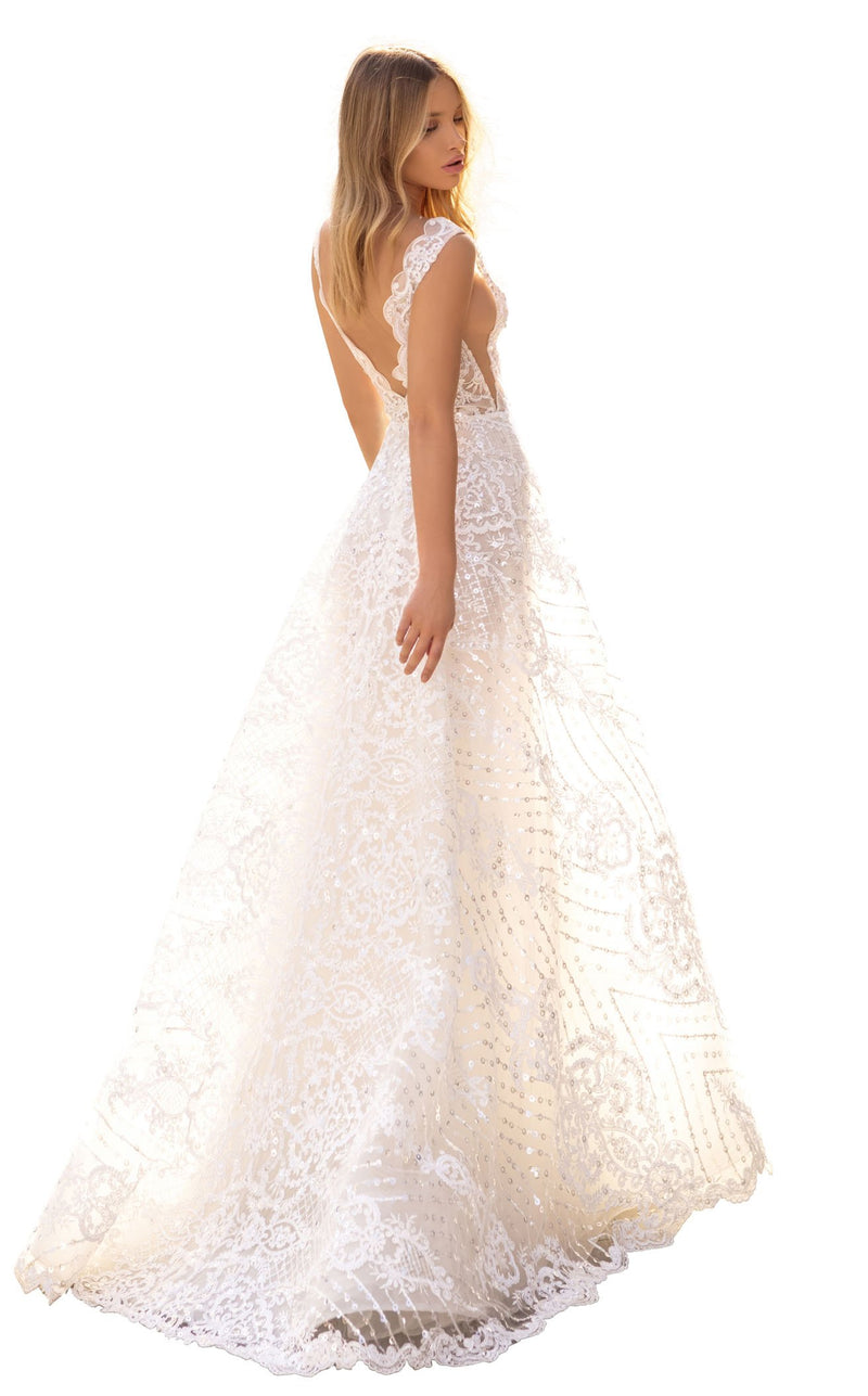 Tarik Ediz 50634 Dress Ivory