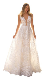 1 of 6 Tarik Ediz 50634 Dress Ivory