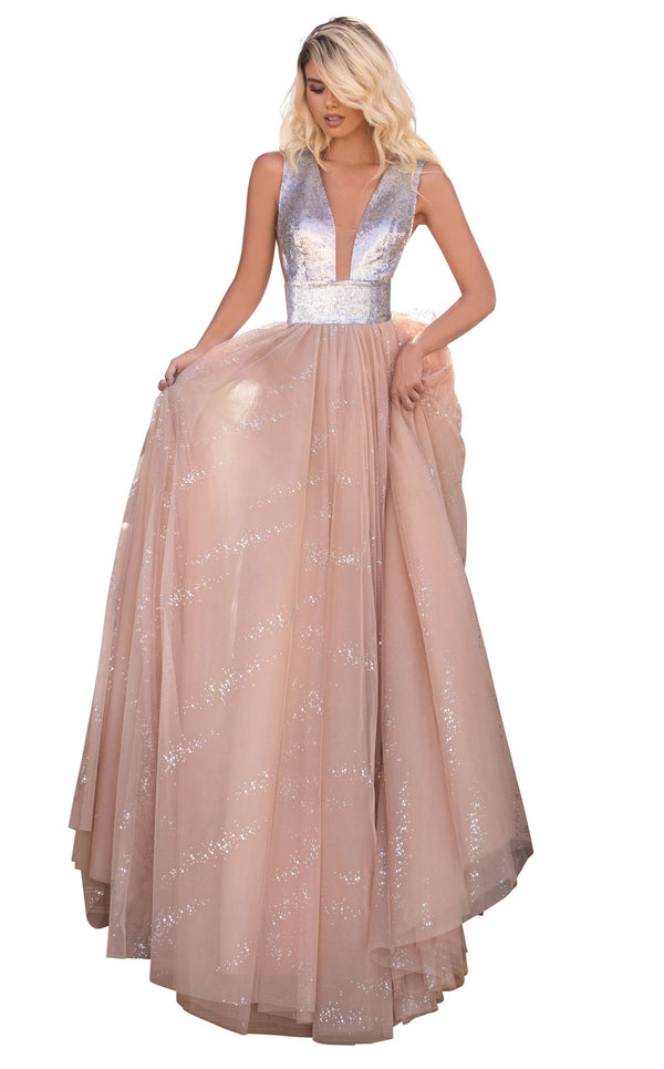 Tarik Ediz 50635 Dress Nude