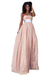 1 of 4 Tarik Ediz 50637 Dress Nude