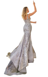 3 of 6 Tarik Ediz 50641 Dress Silver