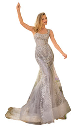 1 of 6 Tarik Ediz 50641 Dress Silver