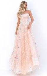 1 of 4 Tarik Ediz 50651 Dress Bellini-Pink