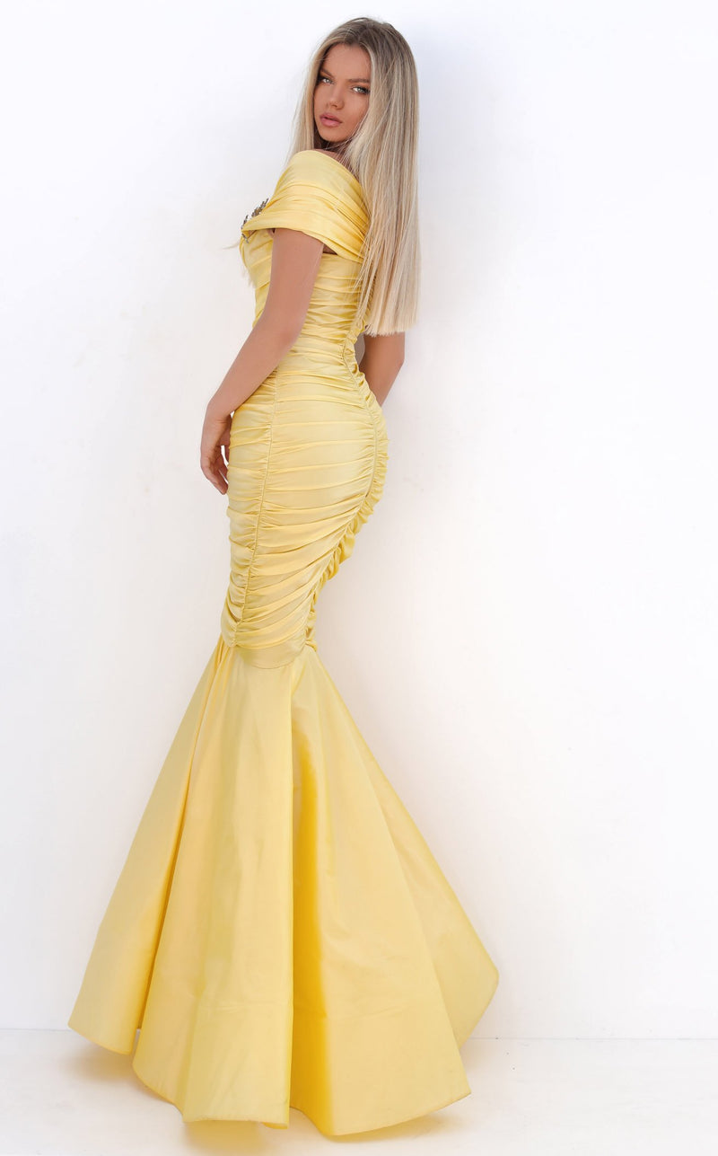 Tarik Ediz 50656 Dress Yellow