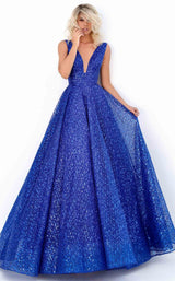 1 of 5 Tarik Ediz 50660 Dress Royal-Blue