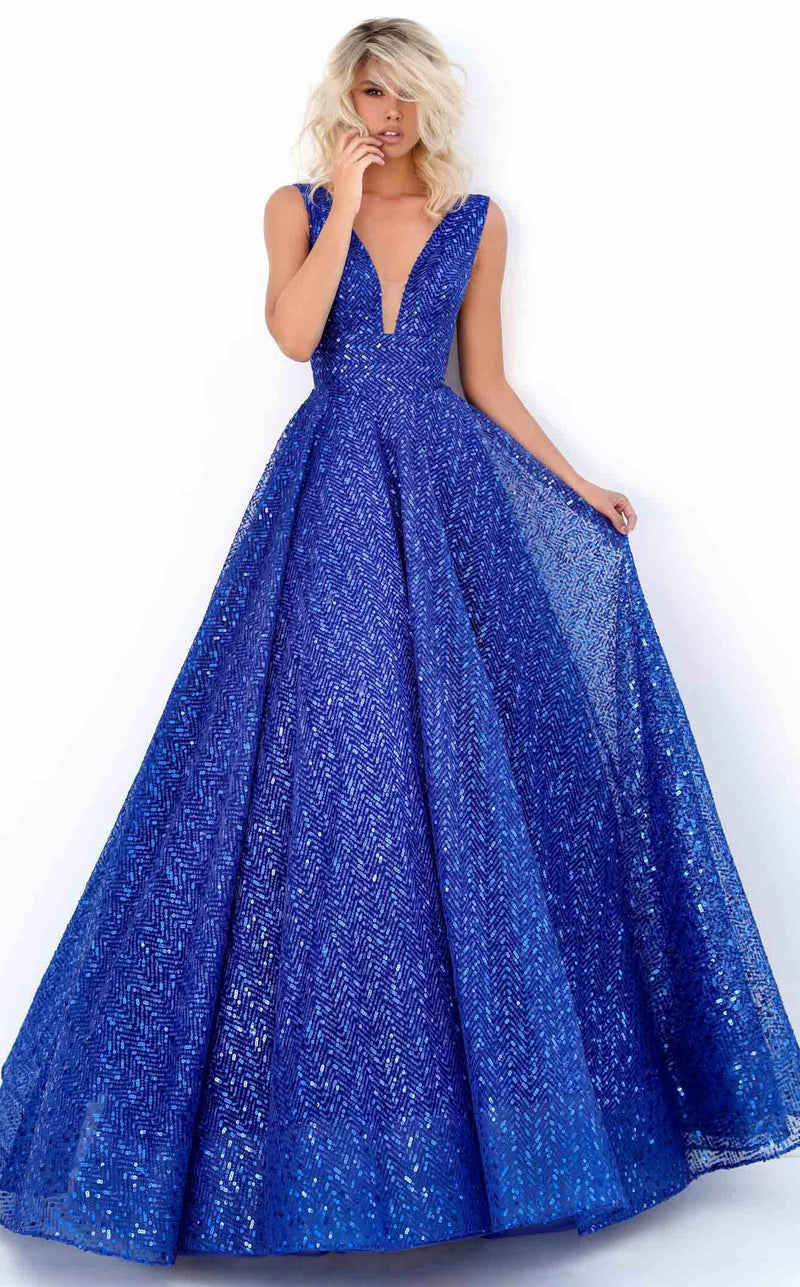 Tarik Ediz 50660 Dress Royal-Blue