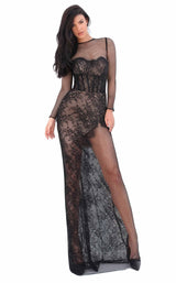 1 of 8 Tarik Ediz 50673 Dress Black