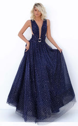 1 of 4 Tarik Ediz 50694 Dress Navy