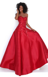 1 of 8 Tarik Ediz 50695 Dress Red