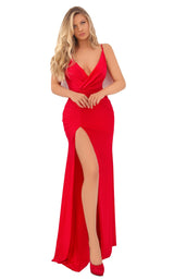 1 of 4 Tarik Ediz 50715 Dress Red