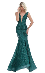 1 of 4 Tarik Ediz 50718 Dress Emerald