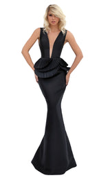 1 of 4 Tarik Ediz 50729 Dress Black