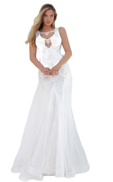 1 of 4 Tarik Ediz 50738 Dress Ivory