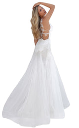 2 of 4 Tarik Ediz 50738 Dress Ivory