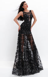 1 of 4 Tarik Ediz 50751 Dress Black