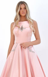 3 of 4 Tarik Ediz 50752 Dress Salmon