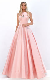 1 of 4 Tarik Ediz 50752 Dress Salmon