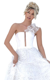 3 of 4 Tarik Ediz 50754 Dress Ivory