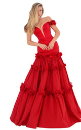 1 of 4 Tarik Ediz 50755 Dress Red