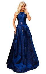 1 of 4 Tarik Ediz 50763 Dress Navy