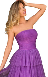 3 of 4 Tarik Ediz 50768 Dress Purple