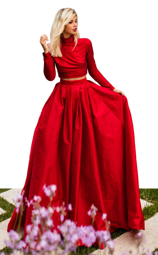 Tarik Ediz 50770 Dress Red