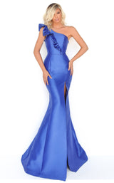 1 of 4 Tarik Ediz 50774 Dress Royal-Blue