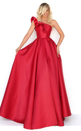 1 of 4 Tarik Ediz 50776 Dress Red