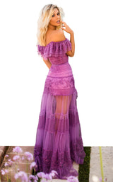 Tarik Ediz 50777 Dress Purple