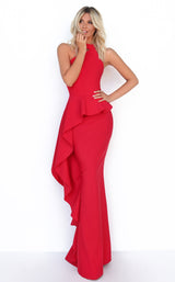 1 of 4 Tarik Ediz 50779 Dress Red