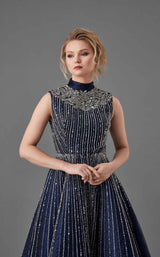 3 of 3 In Couture 5077 Dress Navy-Silver