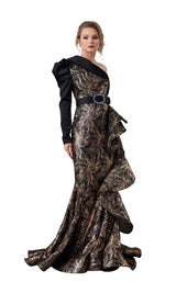 1 of 3 In Couture 5087 Dress Black-Gold