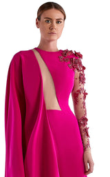 2 of 2 Edward Arsouni Couture SS0509 Dress Fuchsia
