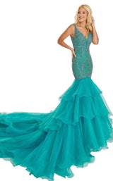 1 of 6 Rachel Allan 5099 Dress Jade