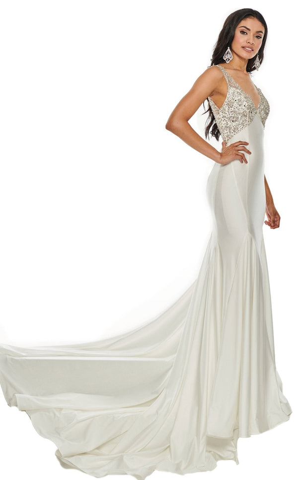 Rachel Allan 5102 Dress White