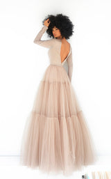 2 of 2 Tarik Ediz 51022 Dress Nude