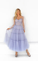 1 of 2 Tarik Ediz 51036 Dress Lilac