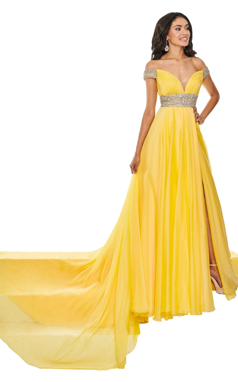 Rachel Allan 5105 Dress Yellow