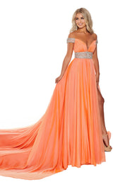 2 of 6 Rachel Allan 5105 Dress Coral