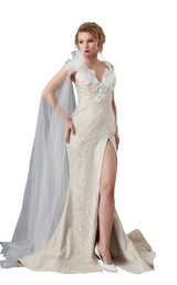 1 of 4 In Couture 5105 Dress Ivory