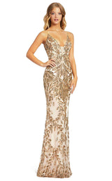 1 of 3 Mac Duggal 5107M Dress Nude-Gold