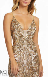 3 of 3 Mac Duggal 5107M Dress Nude-Gold