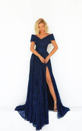 1 of 2 Tarik Ediz 51086 Dress Navy