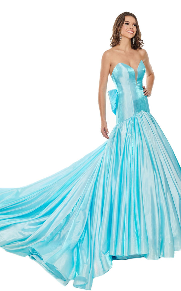 Rachel Allan 5112 Dress Light-Blue