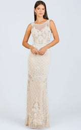 1 of 2 Lara 51136 Dress Nude-Ivory